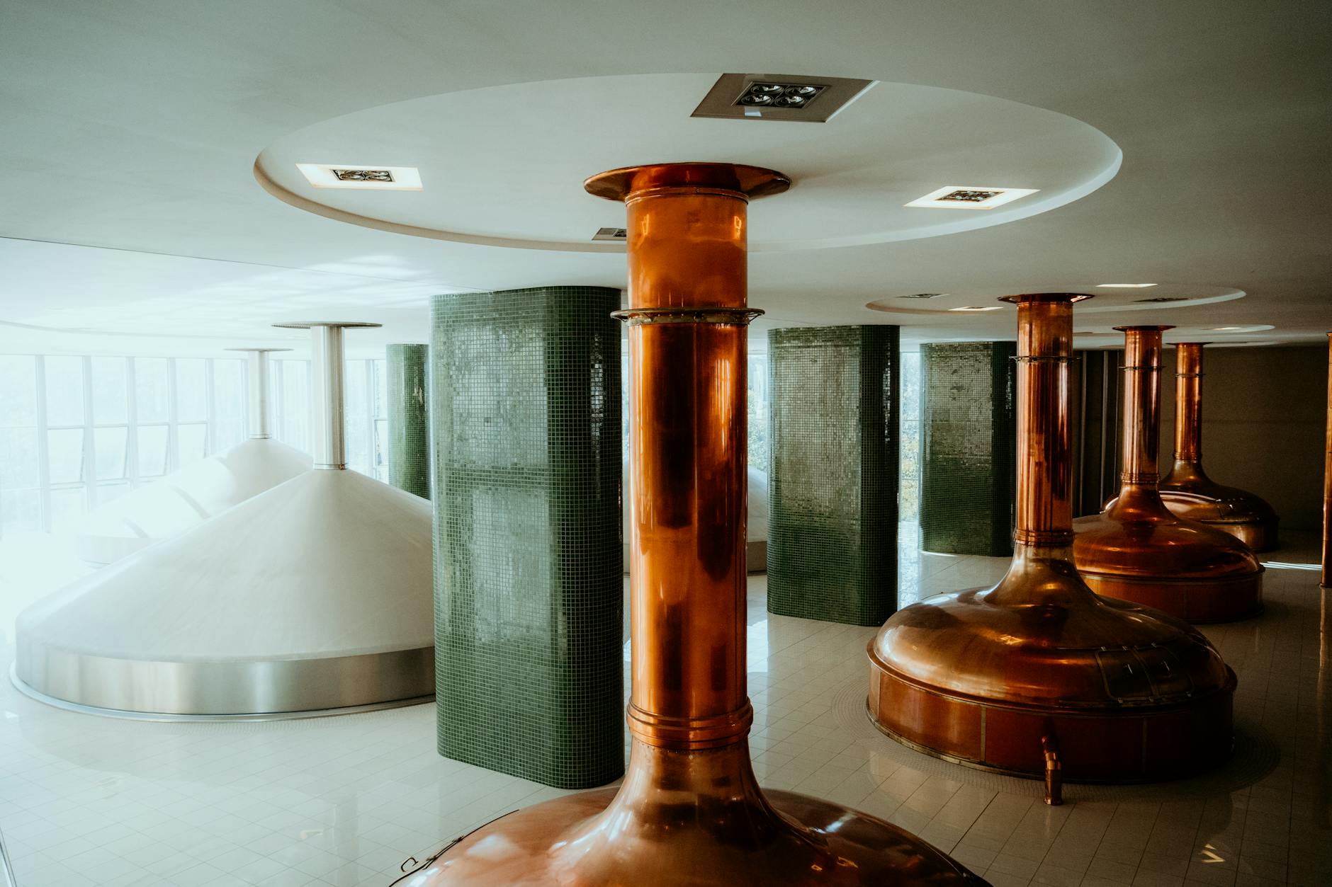 Kupferkessel im Sudwerk Sudhaus